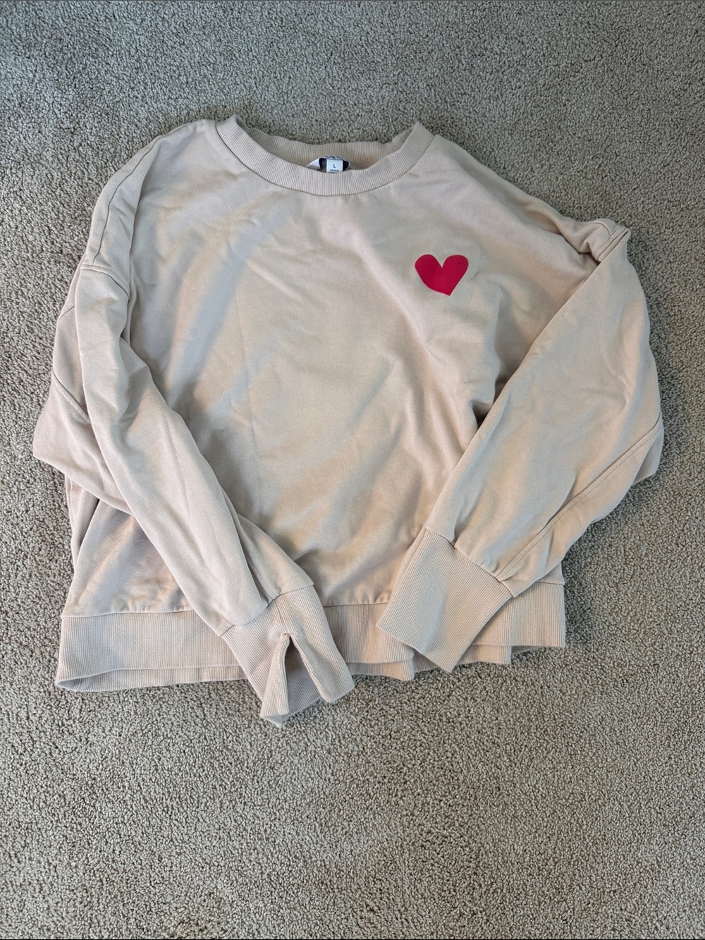JoyLab Light Beige Crewneck Sweatshirt
